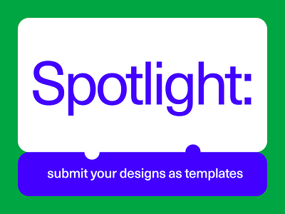 Spotlight: submit your designs as templates design open call readymag template web