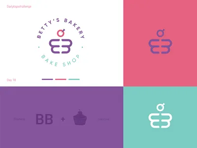 Betty's Bakery logo dailylogo dailylogochallenge design graphic illustrator logo logodesign typo vector