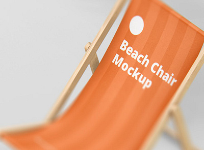 Beach Chair Mockup armless beach branding chair deck download fabric foldable free freebie logo lounger mockup print psd summer sun wood