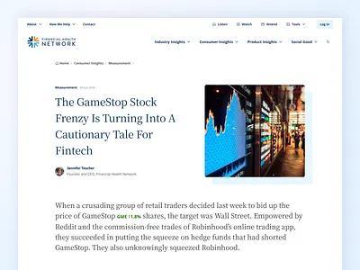 Simple article view for FHN article blog blog post design interface minimal news single post story ui ux web