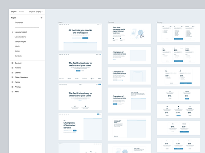 Blank Wireframe Kit ⚡️ application blank craftwork design illustration landing product ui vector web website wireframe