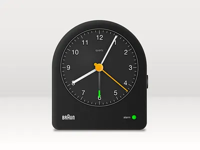 Braun Clock BC22 Illustration 3d alarm apple branding braun clean clock design dieter rams graphic design illustration illustrator minimal skeumorphism