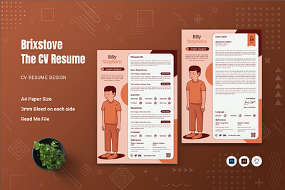 Brixstove CV Resume clean cover letter cv cv design cv template design illustration interview job job cv minimal modern professional professional clean professional resume resume resume clean modern resume cv resume design resume template