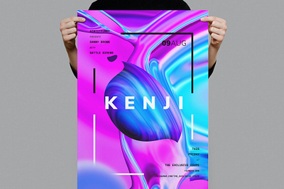 Kenji Flyer / Poster Template beach catalog clean design dj event flyer flyer poster flyer template illustration indesign magazine music poster poster gradient poster minimal print printable summer template