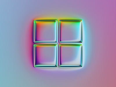 Microsoft logo x Naumorphism abstract art brand branding chromatic aberration chrome colors design filter forge generative illustration logo microsoft rebrand rebranding windows