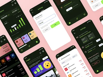 Pennywise App design app branding desing manager money savings ui ux