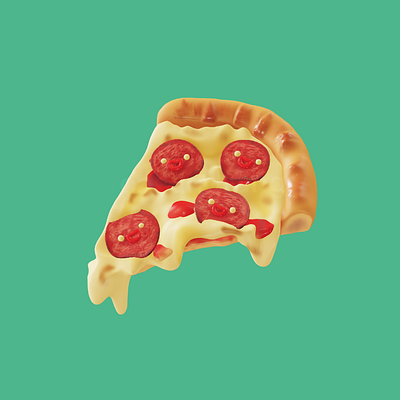 pepperoni pizza 3d 3d art cheese cute food nomad pepperoni pizza