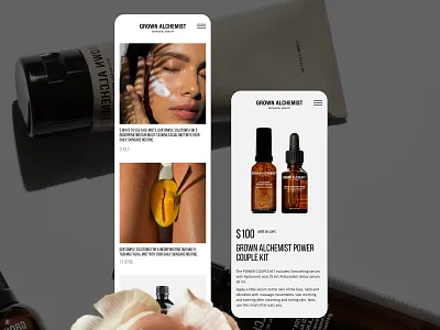 Grown Alchemist website redesign. app beauty design e commerce fashion mobile ui ui designer ux designer web designer