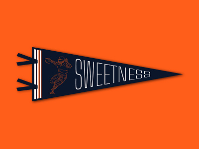 Sweetness Pennant branding chicago design football illustration logo nfl payton pennant sweetness typography walter payton