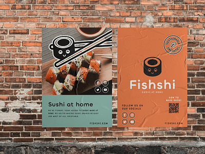 Fishshi brand brand design branding design designer dribbble graphic design graphic designer illustration instagram logo logo design packaging packaging design poster poster design sushi