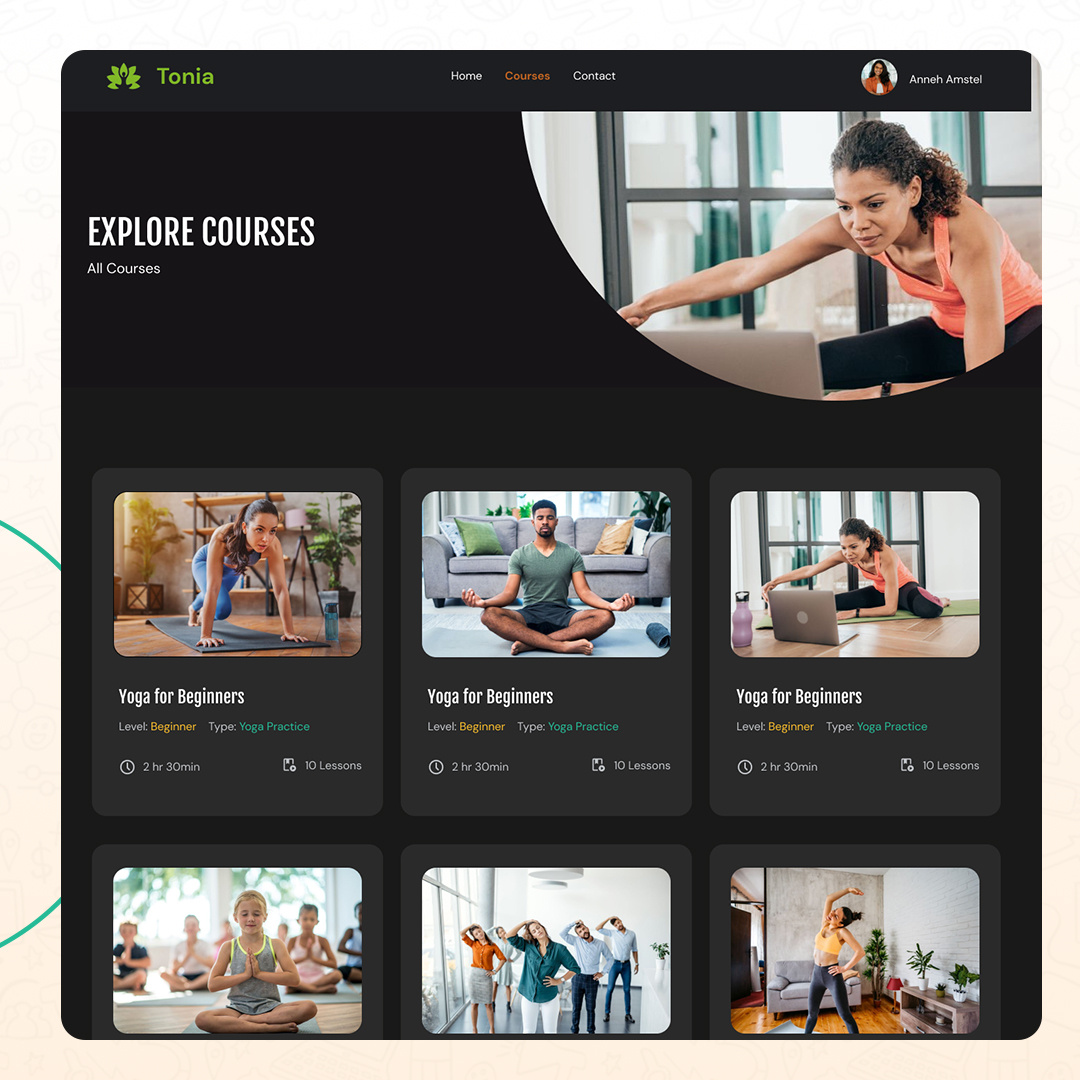 Online Yoga Studios - LMS app branding design graphic design illustration ui ux webdesign
