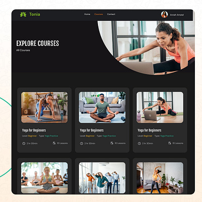 Online Yoga Studios - LMS app branding design graphic design illustration ui ux webdesign