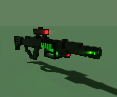 FR-8.3 Frankenstein 3d game pixelart voxel voxelart weapon