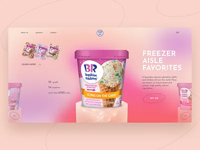 Baskin Robbins. UI Design branding colorfull design gradient graphic design landing shot ui ui design ux webdesign