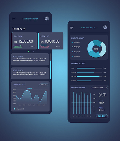 Tradecompany App design - 2018 app clean dashboard design ui ux