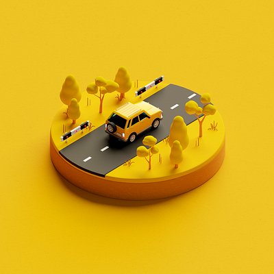 road segment 3d 3dart 3ddesign 3dmodeling 3drender blender3d cartooned3d