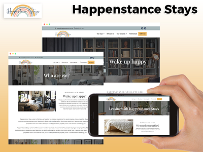 Happenstance Stays graphic design ui