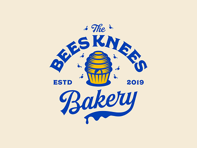 Bees Knees Bakery bakery bees branding design fun logo