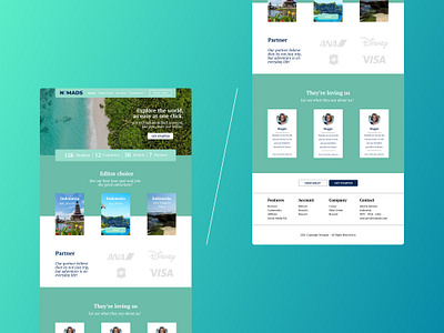 Travel Site (Nomads) web design by TheLiant travel ui user experience user interface ux web app website application