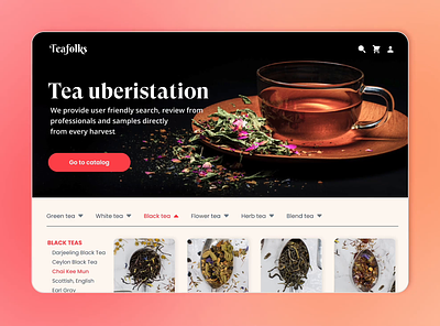 Teafolks | Tea uberisation design typography ui ux