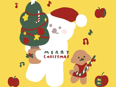 Christmas Card books cards childrens book christmas dogs illustration logo