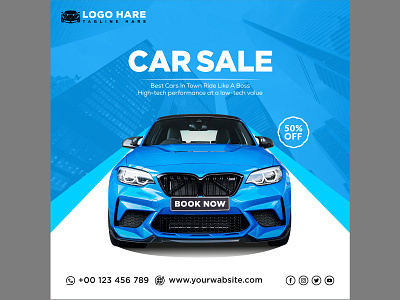 Car sale social media post template abstract branding business design graphic design illustration ui vector