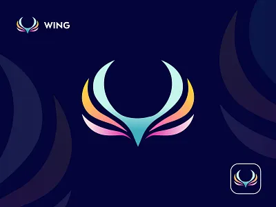Wing Logo abstract logo best logo brand identity colorful logo creative logo flat logo gradient logo logo and branding logo design minimal logo minimalist logo modern logo professional logo wing logo