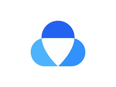 Cloud & Navigation Mark app app logo brand identity branding cloud code data design finder location logo logo mark logosohel logotype modern logo navigation network sky