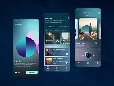 Background Music App app background music design music music app ui uxui