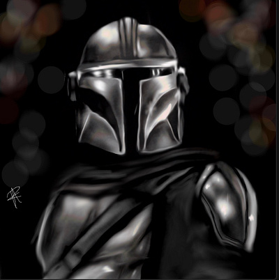 Digital Mandolorian Drawing app art babyyoda drawing mandolorian starwars