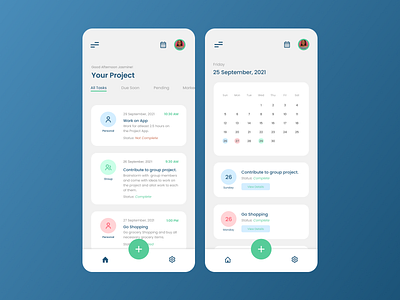 Task Management App (template) design