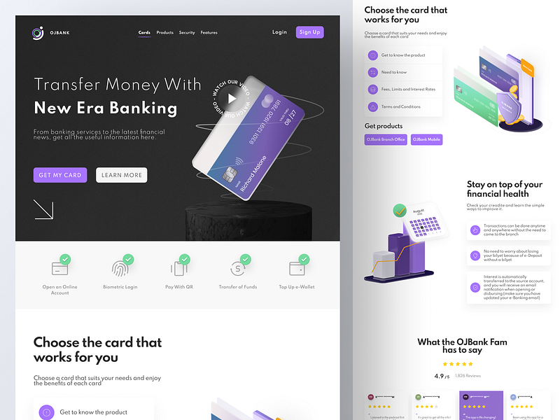 OJBANK - Banking Landing Page 💸