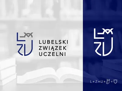 Lubelski Związek Uczelni - LZU branding coat logo owl typography universities university vector