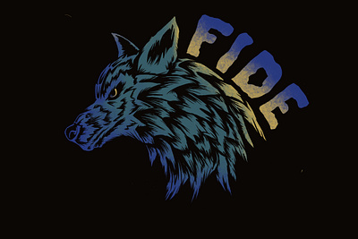 Fide Wolf branding cartoon concept design illustration logo tshirt vector wolf