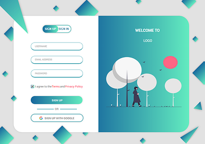 Design ui ux Sign up app design desktop graphic design interface ui ux
