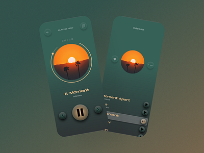 Music App app design ui ux