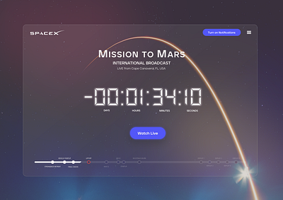 SpaceX Countdown Concept app app design application branding design graphic design launch logo mobile space spacex ui web web design