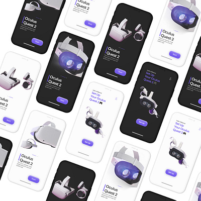 Oculus Quest 2 App UI Design app design figma flat game oculus ui ux