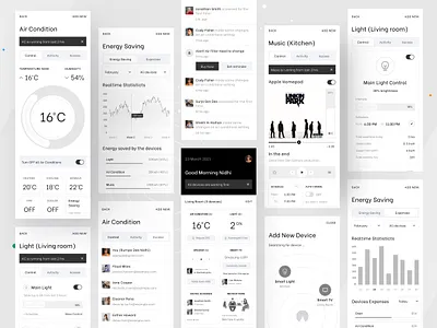 Smart Home (A very Simple Experience for the users) app design best of dribbble branding creative design dribbble 2021 dribbble best shot dribbble trend gradient illustration logo smart smart home smart home app template ui ux