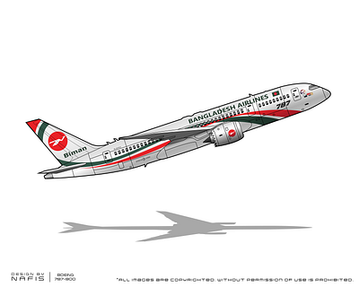 Bangladesh Airlines 787 airline art bangali bangladesh bd bd airline boeing dhaka digital art dreamliner graphic design illustration vector vector art