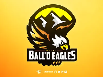 Berta Ball'd Eagles Logo alberta bird brand branding drcrack eagle eagles logo mascot mascot logo mountains