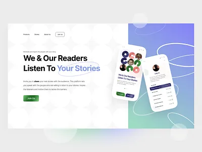 Audioblog Landing Page Design black blog branding clean landing page layout lettering minimal modern simple typography ui ui design uidesign uiux ux vector web web design website