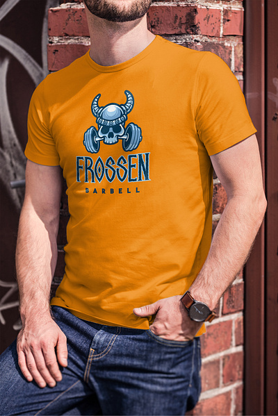 Frossen Barbell apparel branding gym logo shirt