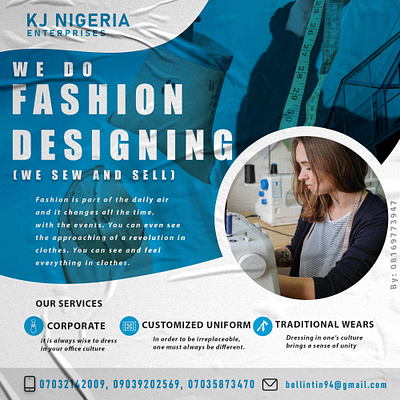 Fashion Designer Flyer branding graphic design illustration