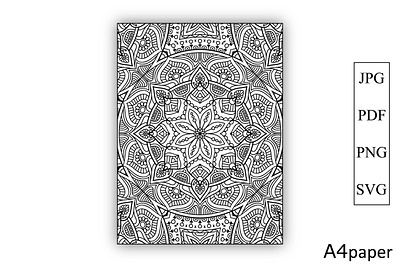 Mandala Coloring Book for Kdp Pages graphic design namaste svg