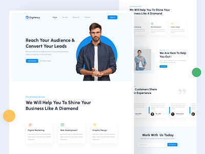 Digital Agency Website UI Design agency agency website full website ui ui ui design website ui