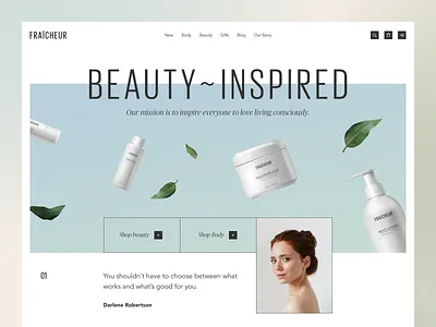 Fraîcheur Website design interface product service startup ui ux web website