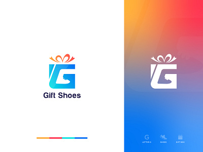 Gift Shoes : Gift Box Logo Mark brand mark branding design g logo gift box gift box logo gift shoes gradiant graphic design illustration logo logo color logo designer logodesign modern logo shoes shoes logo trending ui