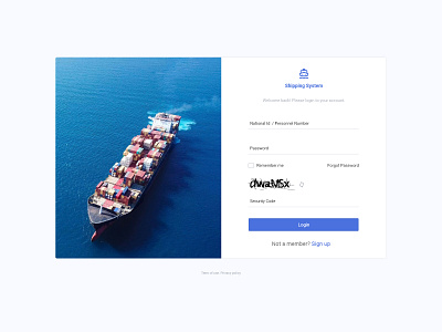 login branding graphic design log in login login ui panell register responsive ship shipping sign up ui design ui ux ui ux design uiux ux design web web ui webapp website