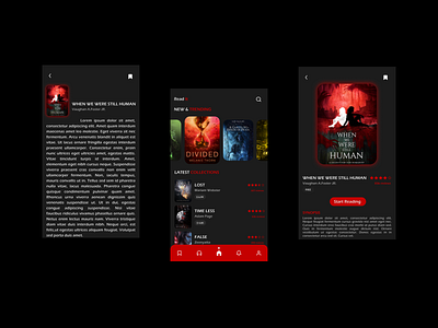 Book reading app UI book reading app color design figma figma design mobile app mobile app ui mobile ui typography ui ui design ui designer user interface ux